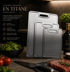 Trio de Planches à Découper en Titane Pur Forneau® — Sans PFAS