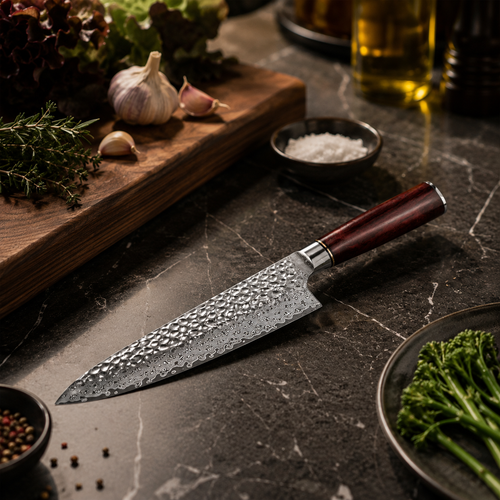 Couteau de Chef en Titane Pur Forneau® 20 cm — Lame Inoxydable