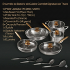 La Collection Maître Forneau® — Batterie de Cuisine 14 Pièces en Titane Pur