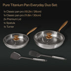 Le Duo Quotidien Forneau® — Batterie de Cuisine 6 Pièces en Titane Pur