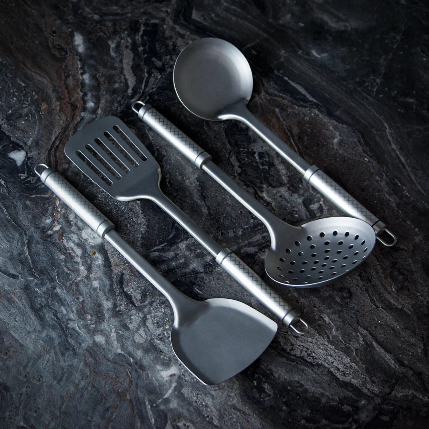 Set d'Ustensiles en Titane Pur Forneau® — 4 Pièces, Sans Plastique