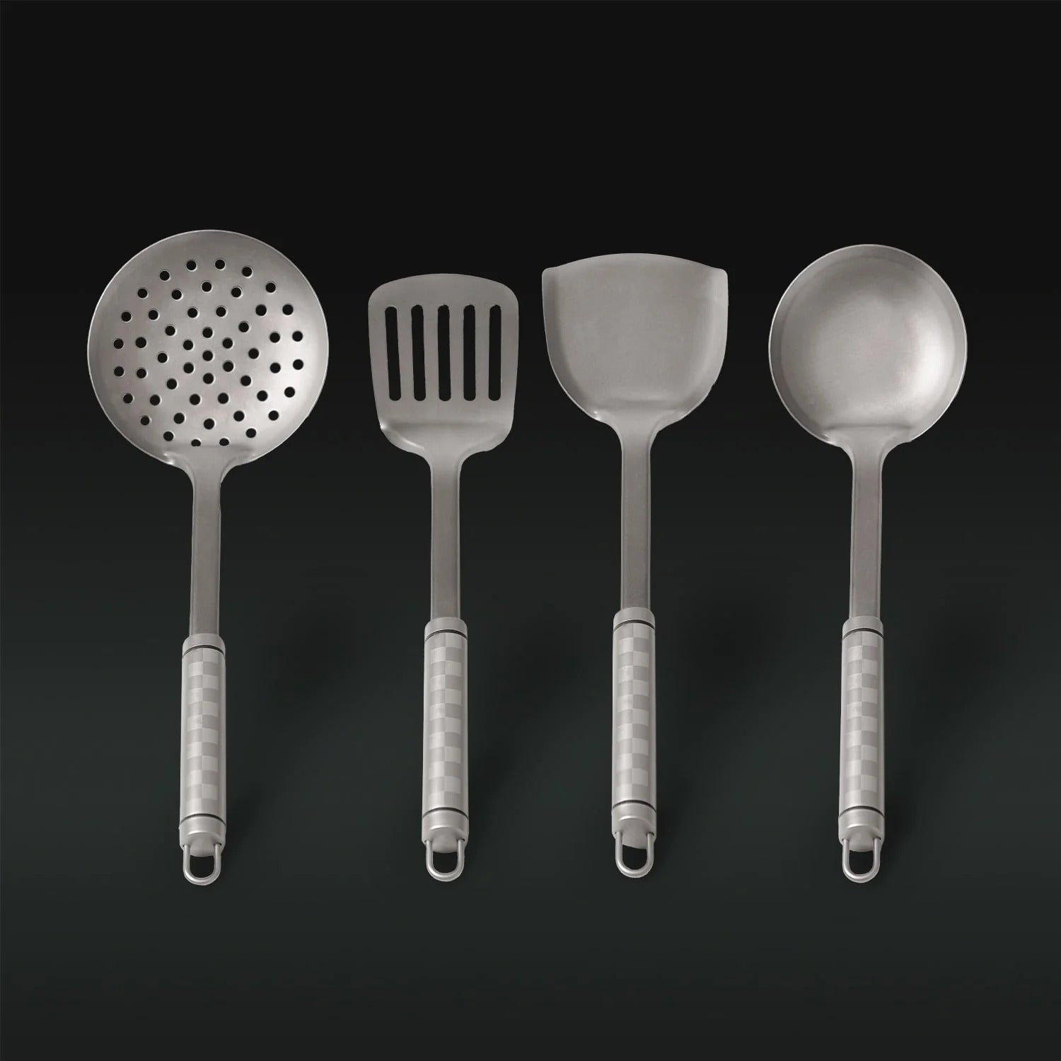 Set d'Ustensiles en Titane Pur Forneau® — 4 Pièces, Sans Plastique