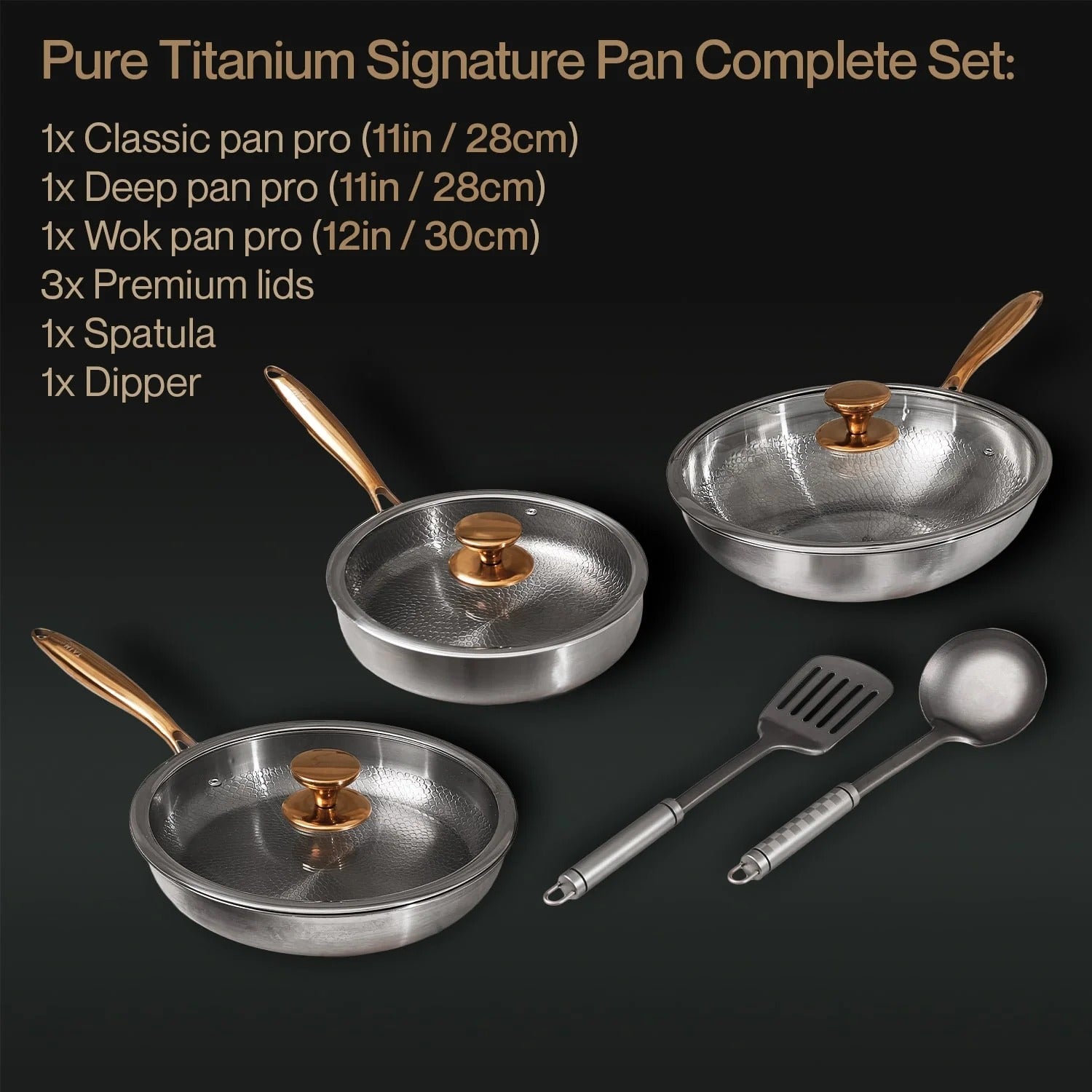 L'Ensemble Signature Forneau® — Batterie de Cuisine 8 Pièces en Titane Pur