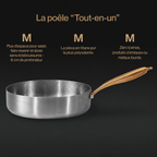Sauteuse en Titane Pur Forneau® — Sans PFAS, Compatible Induction